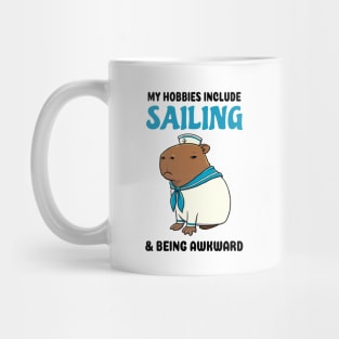 My hobbies include Sailing and being awkward Capybara Sailor Mug